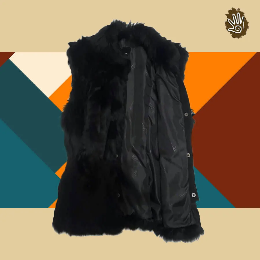 Alpaca Fur Vest "Rounded" Neck - Image 5