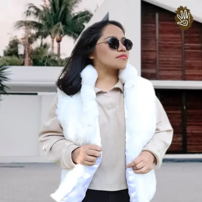 Alpaca Fur Vest "Rounded" Neck