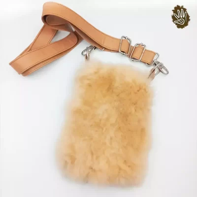 Alpaca Fur Smartphone Crossbody Bag