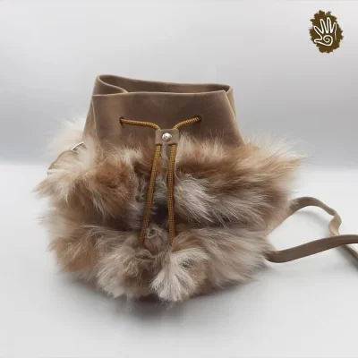 Alpaca Fur Mini Bucket Bag