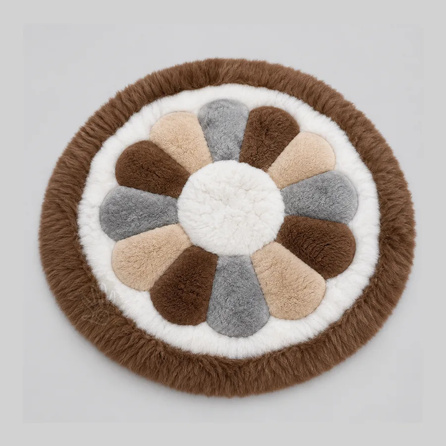 Round Alpaca Rug 35"