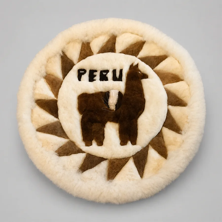 Round Alpaca Rug 35" - Image 2