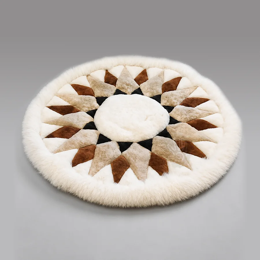 Round Alpaca Rug 35" - Image 3