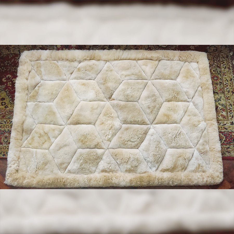 Alpaca fur rug short hair solid color - Image 5