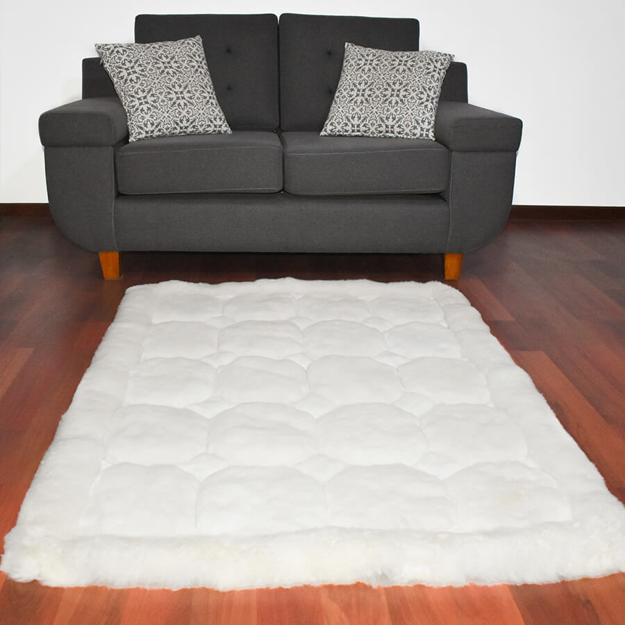 Alpaca fur rug short hair solid color - Image 4