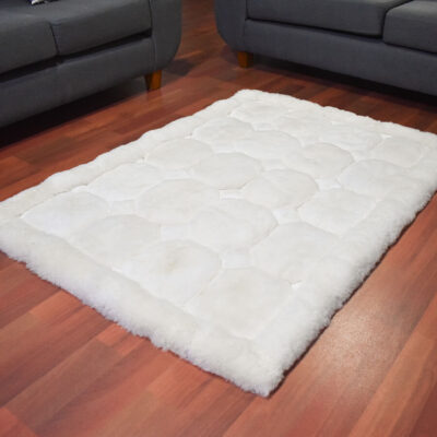 Alpaca fur rug short hair solid color