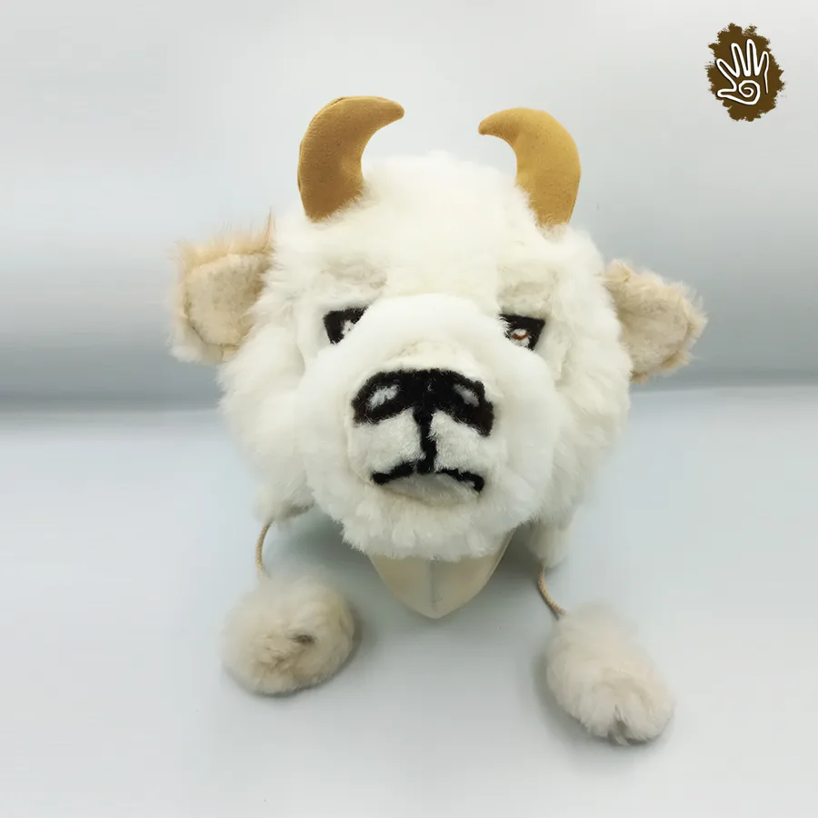 Furry Bull Hat - Alpaca & Sheepskin - Image 3