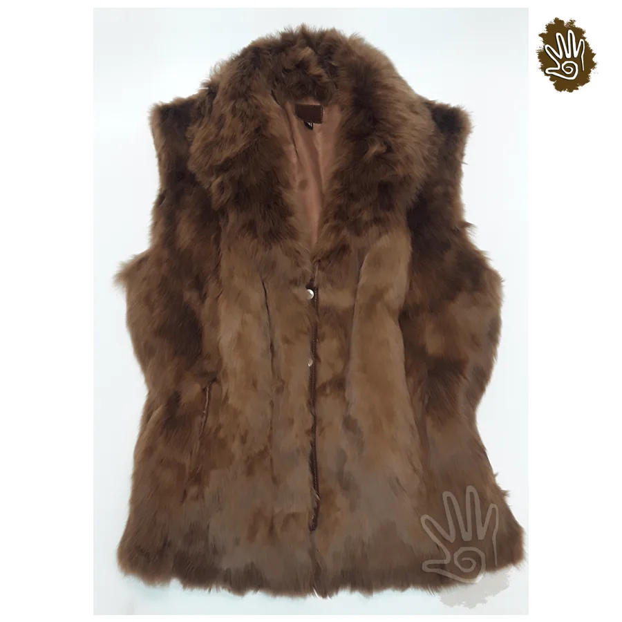 Alpaca Fur Vest "V" Neck
