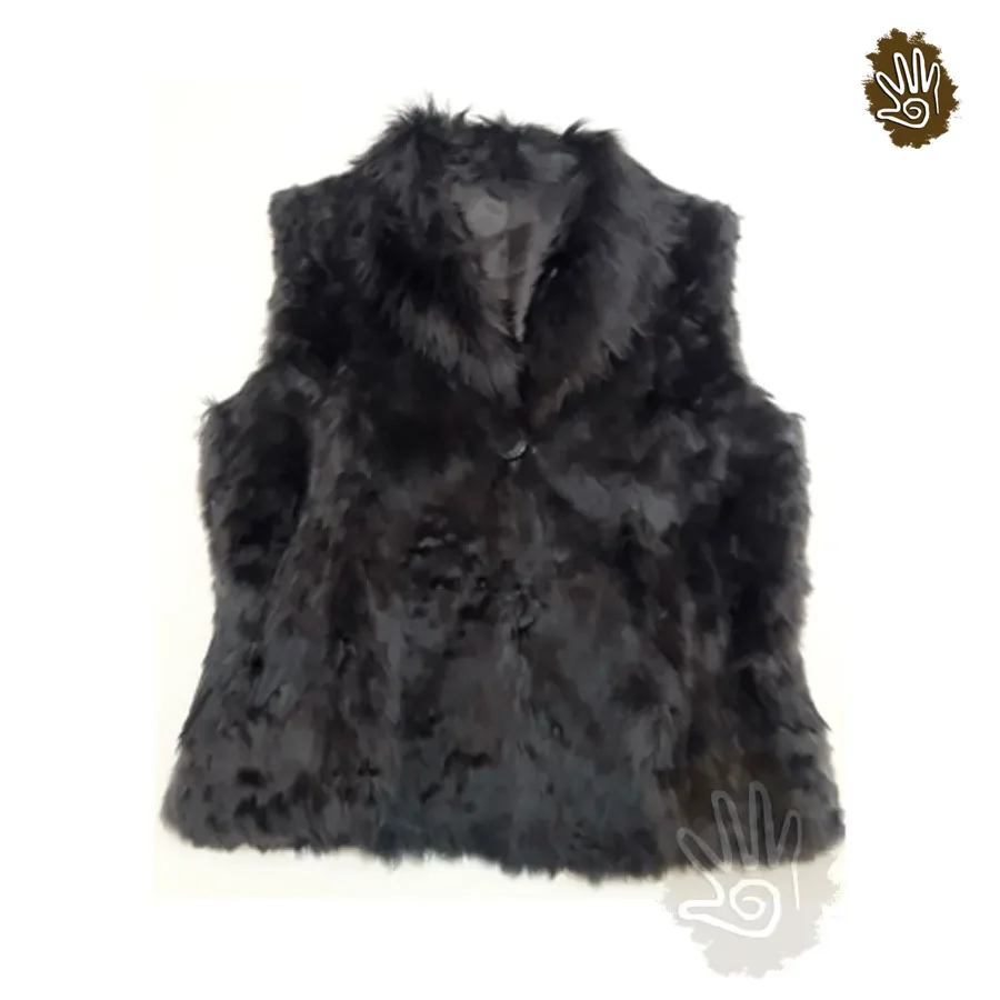Alpaca Fur Vest "V" Neck - Image 2