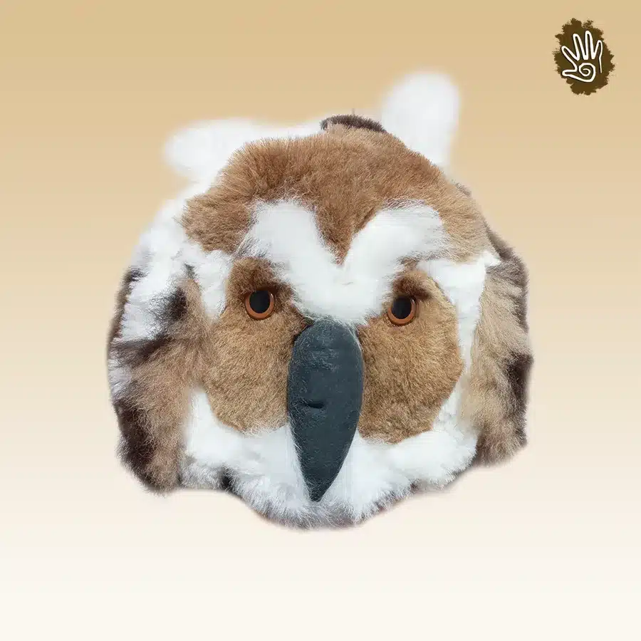 Furry Owl Hat – Alpaca & Sheepskin