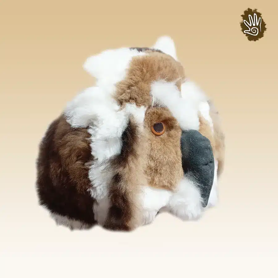 Furry Owl Hat – Alpaca & Sheepskin - Image 2