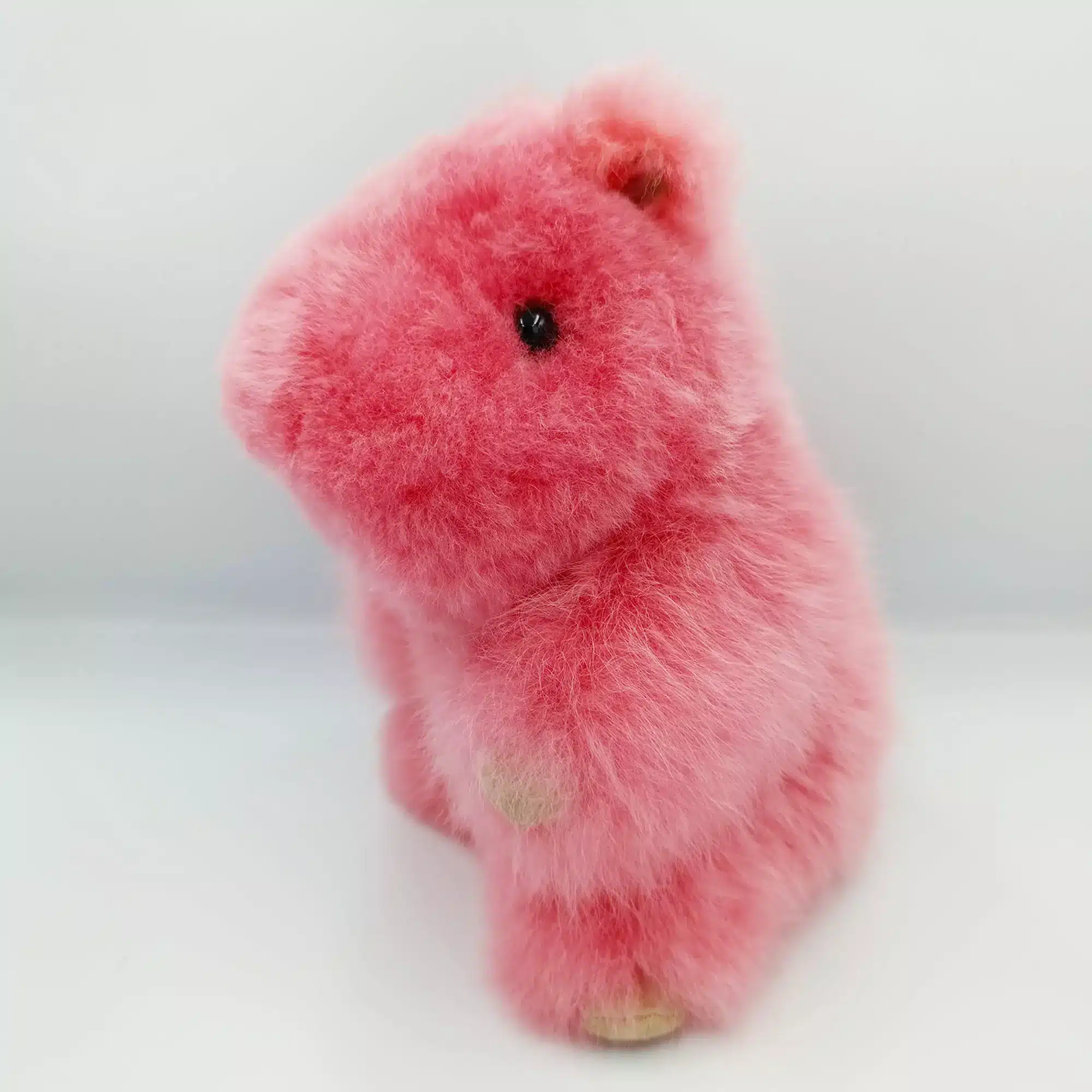 Pink Alpaca Capybara 8" Handmade - Image 2