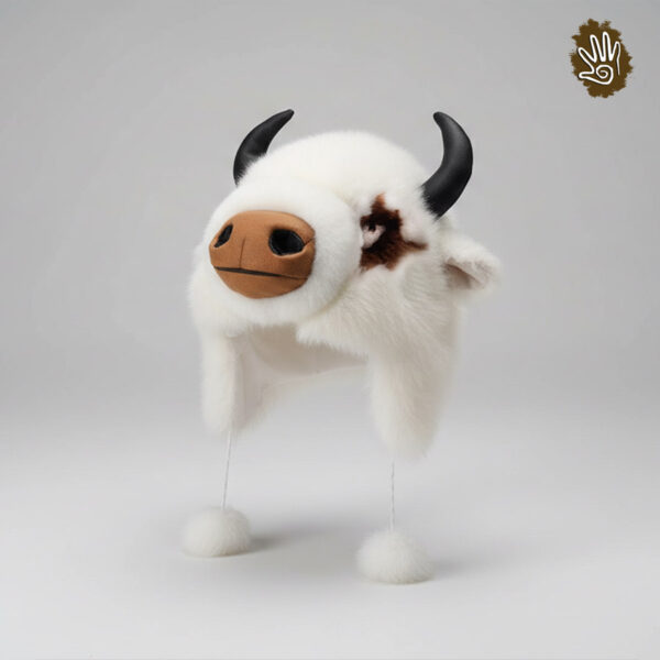 Furry Bull Hat - Alpaca & Sheepskin