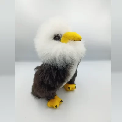 Handmade Alpaca Fur Bald Eagle