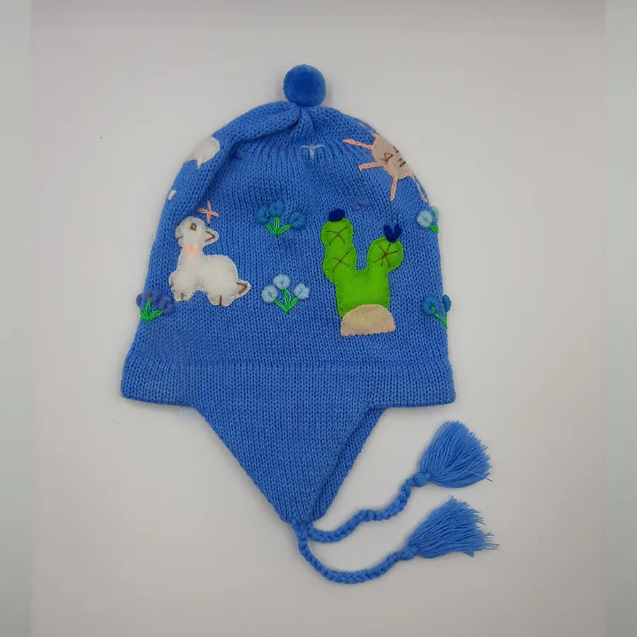 Baby Blue Peruvian Chullo Earflaps